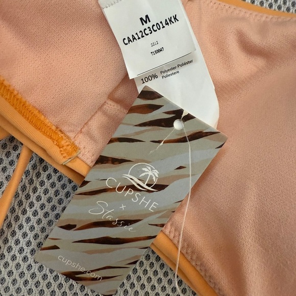 Cupshe X Stassie Oasis Tunneled Top & Extra Cheeky String Bikini Bottoms SKU0907 - Picture 6 of 9